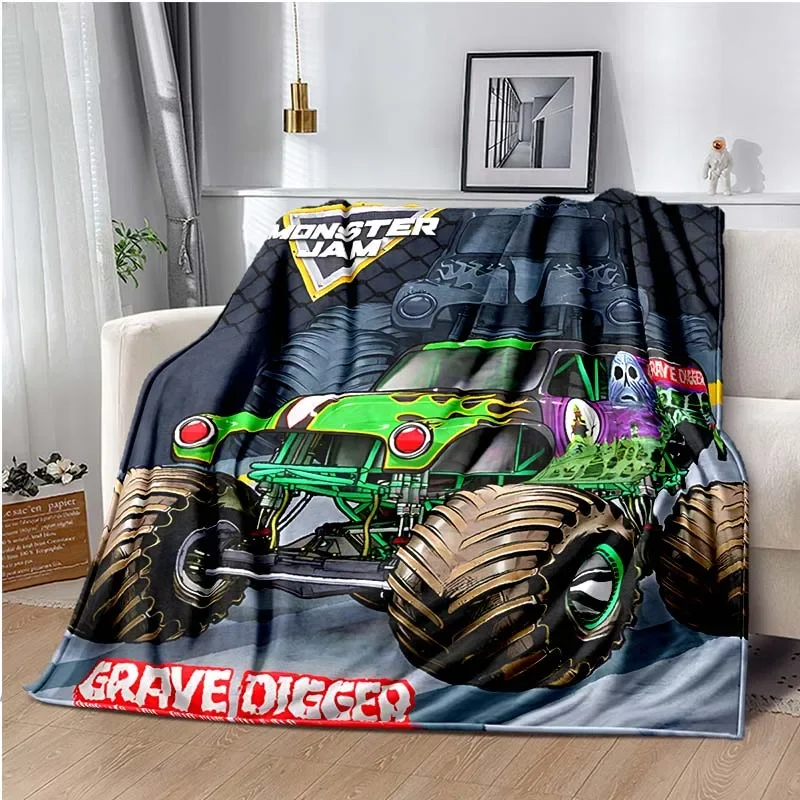 Hot Wheels Car Monster Trucks - Coperta per divano Monster Jam Grave